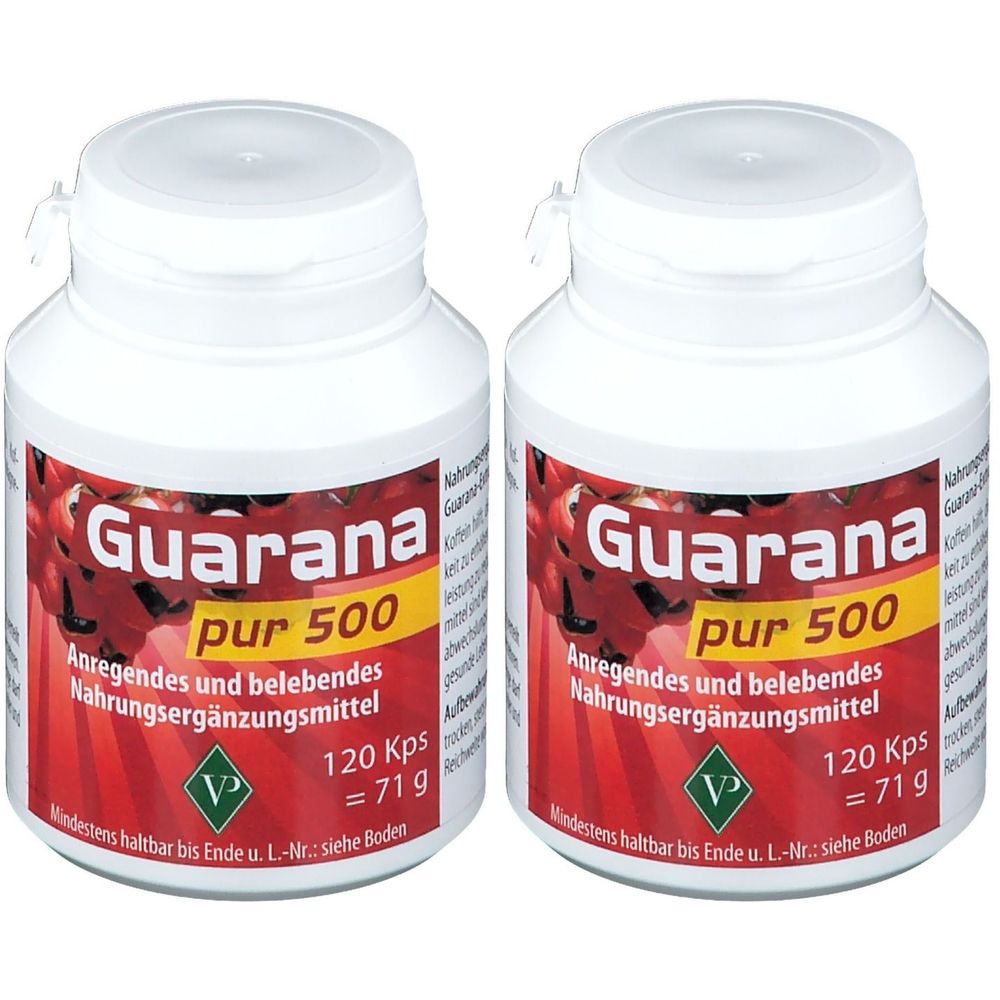 Guarana PUR 500 Kapseln 2x 2x120 St