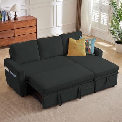 Jarenie "78.94"" Pin Striped Fabric Sleeper Sofa"