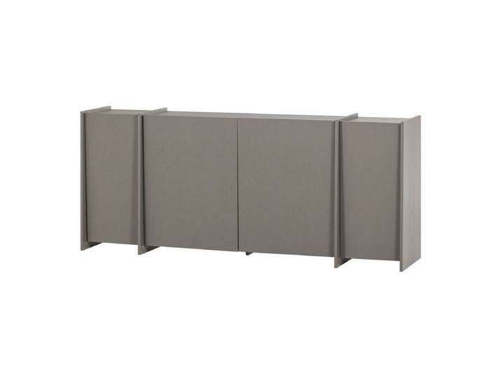 WOOOD Sideboard Brock - Aschenfurnier warmes Grau, 200 cm, Robustes, dynamisches Design, geräumiger Stauraum