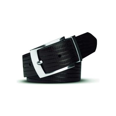 Ledergürtel MEYER "Gürtel", Herren, Gr. 100cm, schwarz (schwarz, braun), Baumwolle, unifarben, Gürtel Ledergürtel, wendbarer Gürtel
