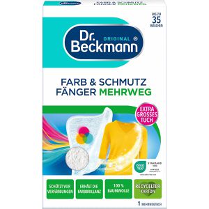 Dr.Beckmann Farb-und-Schmutzfangtücher Mehrweg, wiederverwendbar, Farbschutz, verhindert Verfärbungen, 1 Tuch