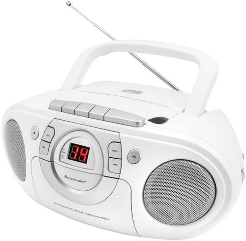 Soundmaster SCD5100WE CD-Radio UKW CD, AUX, Kassette, UKW Weiß
