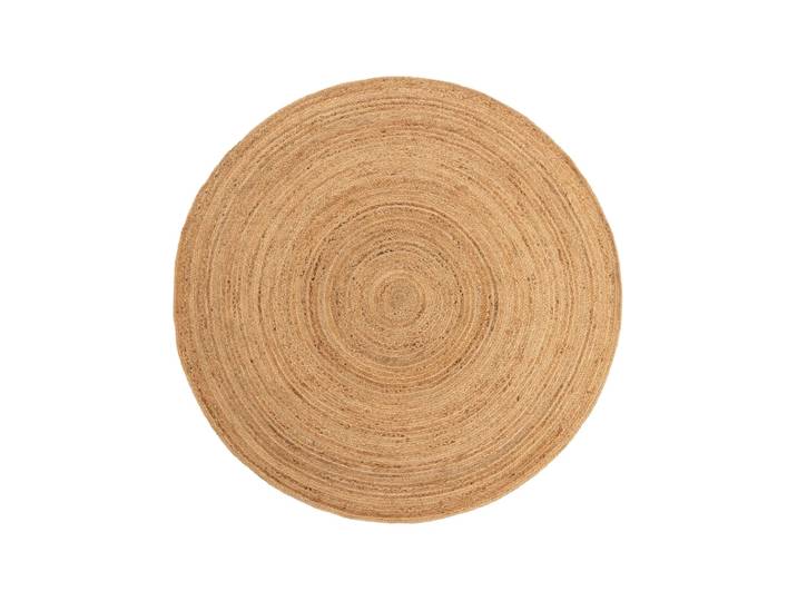 Tapis de jute marron clair d 200 rond