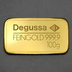Goldbarren 100g DEGUSSA Resale