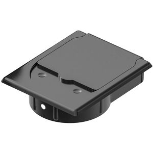 Oskar-Lehmann Kabeldurchführung KDH 1390600, 88,5 x 71 mm, schwarz, aus Kunststoff, mit Deckel