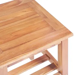 vidaXL Bistro-Set 3-tlg. Teak Massiv : Farbe - Braun, Größe - 3-tlg.