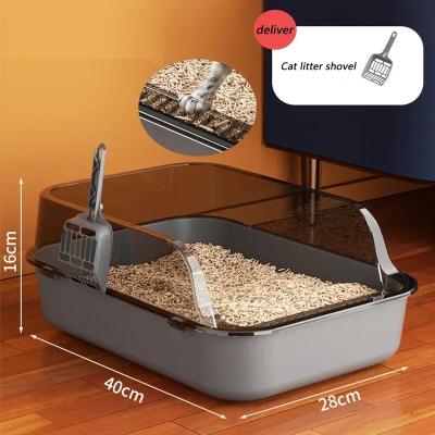 Inspire Essentials Semi Enclosed Splashproof Cat Litter Box With High Sides 6
