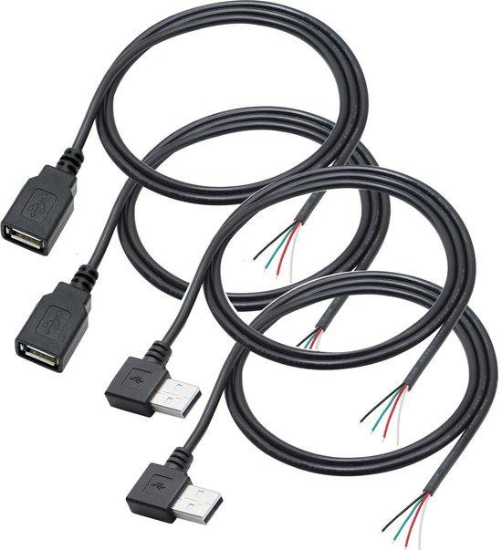 RUNCCI-YUN USB-4 kabel 90 graden 100 cm