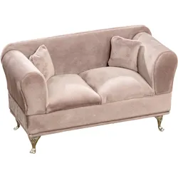 Schmuckkasten OTTO HOME "Deko Sofa mit samtigen Bezug, 24x10x13,5cm", braun (altrosa), B:24cm H:13,5cm T:10cm, Aufbewahrungsboxen, Schmuckkasten, Aufbewahrung für Schmuck und Kleinigkeiten