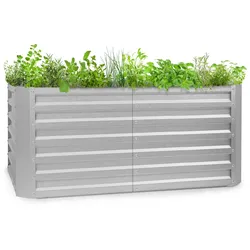 Blumfeldt High Grow Straight Hochbeet 120x60x60cm 432l Stahl Silber