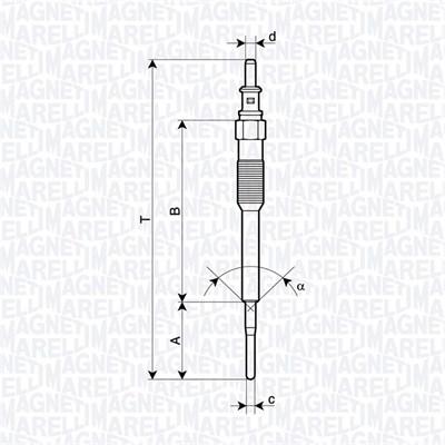 MAGNETI MARELLI Glühkerze 062900136304 für Mercedes