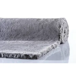 Schöner Wohnen Kollektion Kunstfell-Teppich Tender Design 180 Farbe 040 grau Ø 120 cm