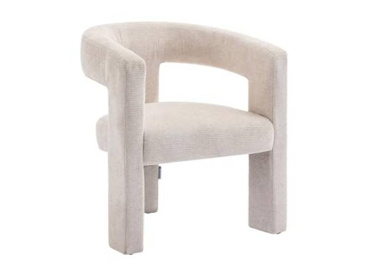 Vente-unique - Sessel mit gerader Rückenlehne 1 Person Favina - Stoff Beige