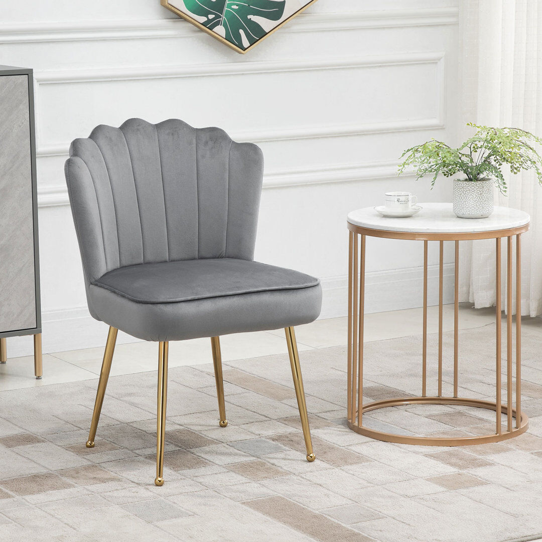 Canora Grey Pumphrey Upholstered Side Chair Grey 88cm H X 57cm W X 58cm D