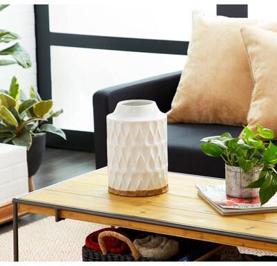 ARCILLA ELEMENTAL White Porcelain Contemporary Vase