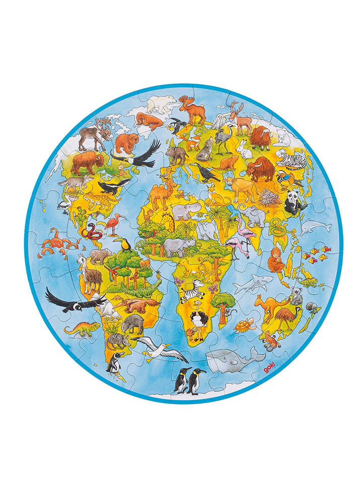Goki 49tlg. Puzzle "Welt" - ab 4 Jahren - onesize