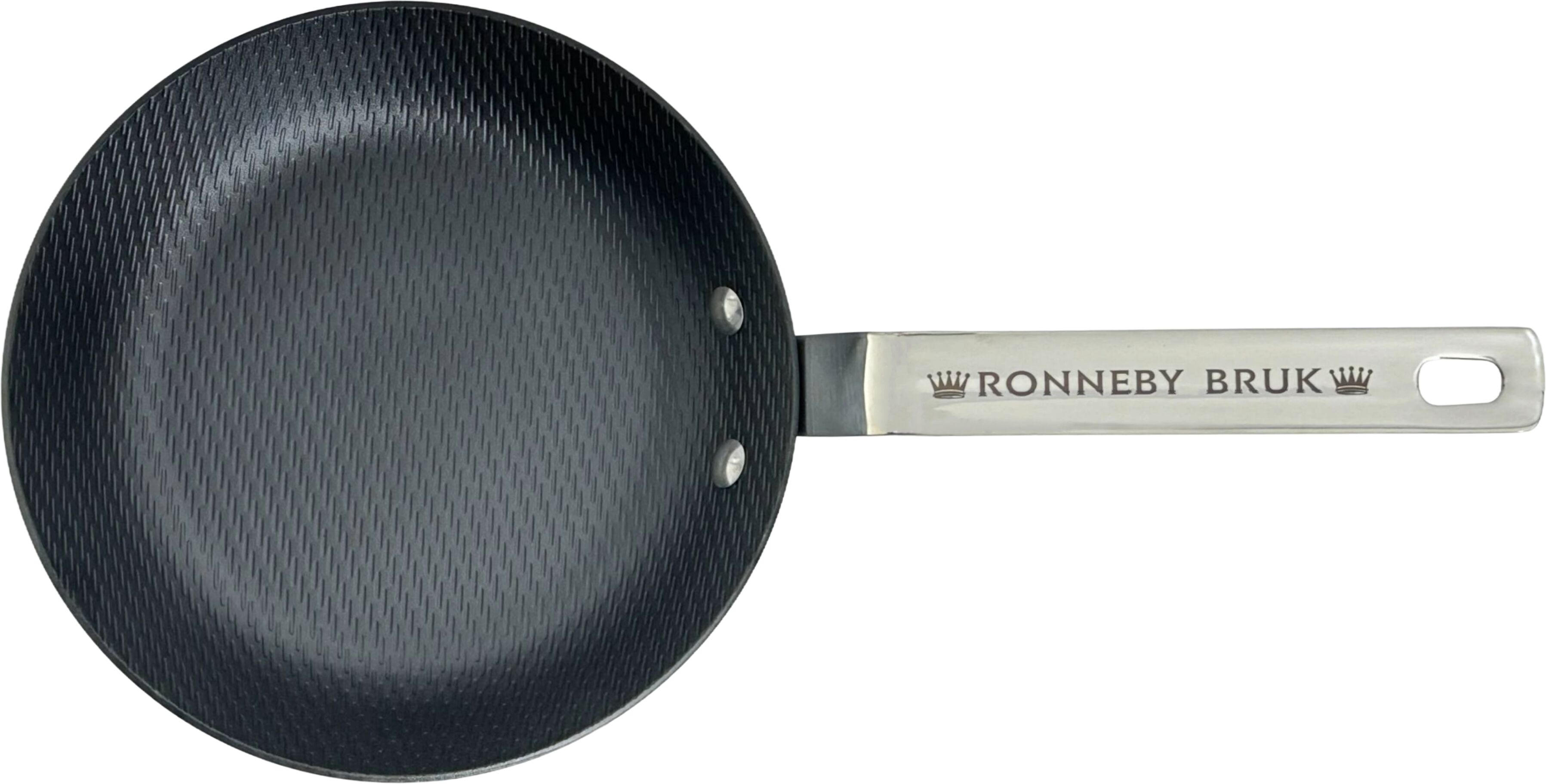 Bratpfanne RONNEBY BRUK "Karbon-Bratpfanne, mit rostfreiem Schmiedegriff", schwarz, B:20cm H:4cm L:40cm, Pfannen, Bratpfanne, Karbonstahlkörper mit Prägemuster