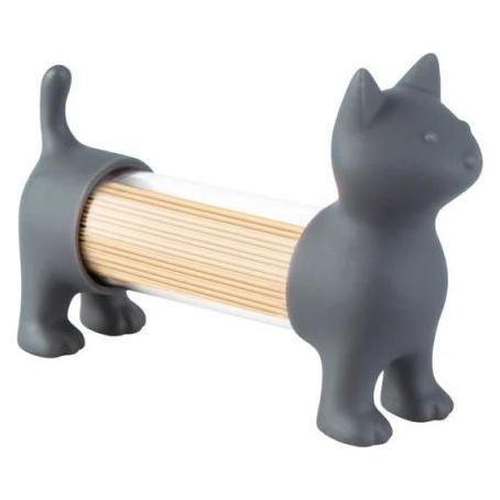 Balvi Zahnstocher-Spender, Salz-/Pfefferstreuer - Katze grau (27154)