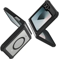 Force Case Air Frost Case 3m Fallschutz Series (Samsung Galaxy Z Flip6), Smartphone Hülle, Schwarz, Transparent