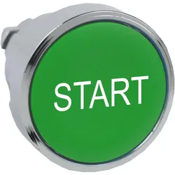 Schneider Electric ZB4BA333 Drucktaster, Frontelement, Harmony XB4, Metall, 22mm, grün, beschriftet START, tastend