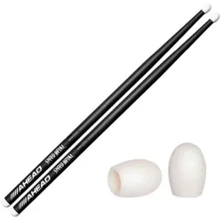 ahead JJ1 Speed Metal Drumsticks mit Tips (Schlagzeug), Drumsticks + Schlägel, Schwarz, Weiss