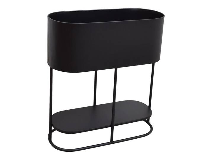 Loft42 Pflanzer Vera Schwarz, Metall, 60 cm, Dekoration, Blumen & Blumentöpfe, Übertöpfe