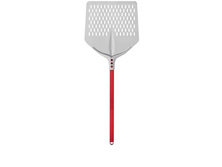 Cerutti Inox Srl 752F36D Pizzaschaufel quadratisch gelocht, Linie Tulip, 36 x 36 cm mit Griff von 60 cm aus eloxiertem Aluminium
