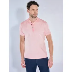 engbers Herren Henley T-Shirt Violett regular uni Knopfleiste - XXL