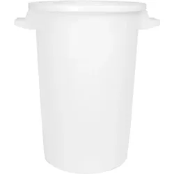 Lebensmitteltonne Kunststoff, 100 Liter, weiß, mit Deckel, 2 Außengriffe