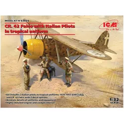 ICM CR. 42 Falco with Italian Pilots in tropical uniform