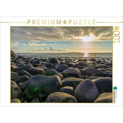 CALVENDO Puzzle Uttakleiv Strand am Abend, Lofoten | 1000 Teile Lege-Größe 64x48cm Foto-Puzzle für glückliche Stunden
