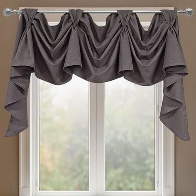 R L Fisher Inc Bradford Twill Victory Valance 60 x 32, 60 x 32, Gray