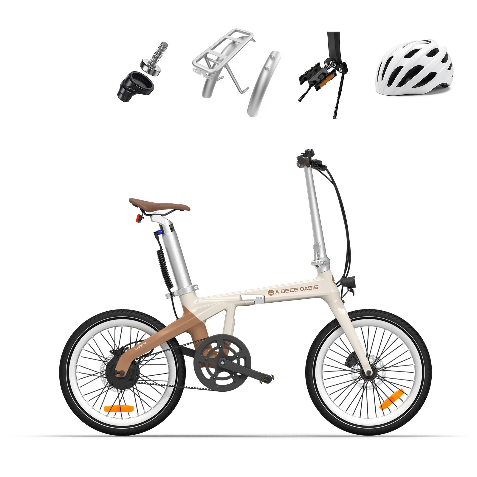 ADO E-Bike Air Carbon Elektrofahrrad, Faltrad, ebike Damen/ebike Herren,Bike,klapprad Riemenantrieb IPS LCD Display, GPS,ADO APP,250W