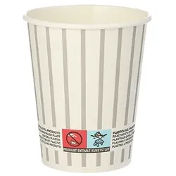1200 Pappbecher für Heißgetränke, 0,2 l grau silber Glühweinbecher Kaffee Becher Glühwein