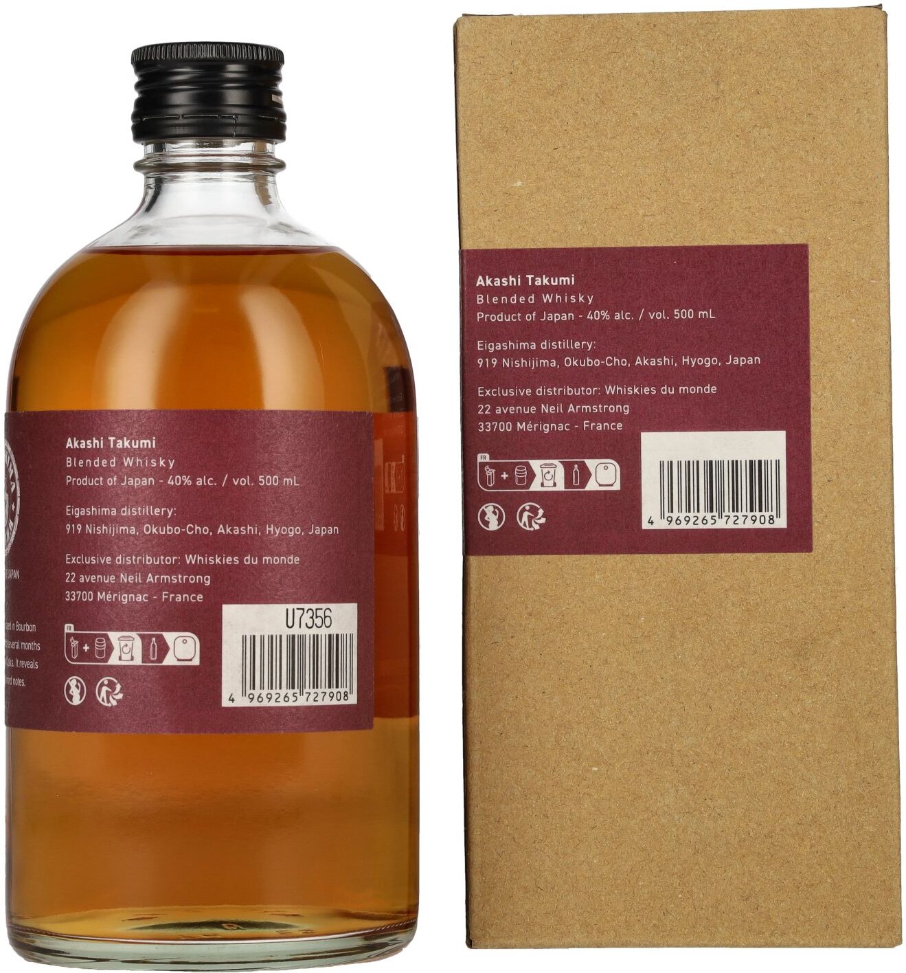 Akashi Whisky AKASHI Takumi Sherry Cask Finish Japanese Blended Whisky 40% Vol. 0,5l in Geschenkbox