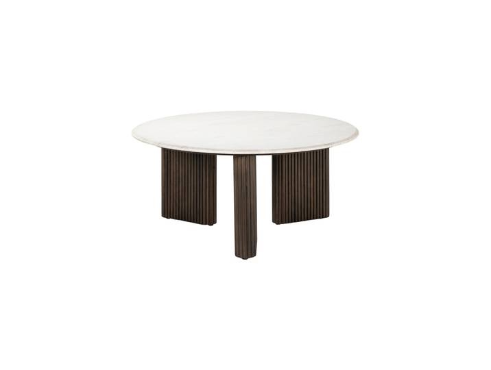 Marmor Design Couchtisch „Mayfield“ Ø 90 cm Braun Richmond Interiors