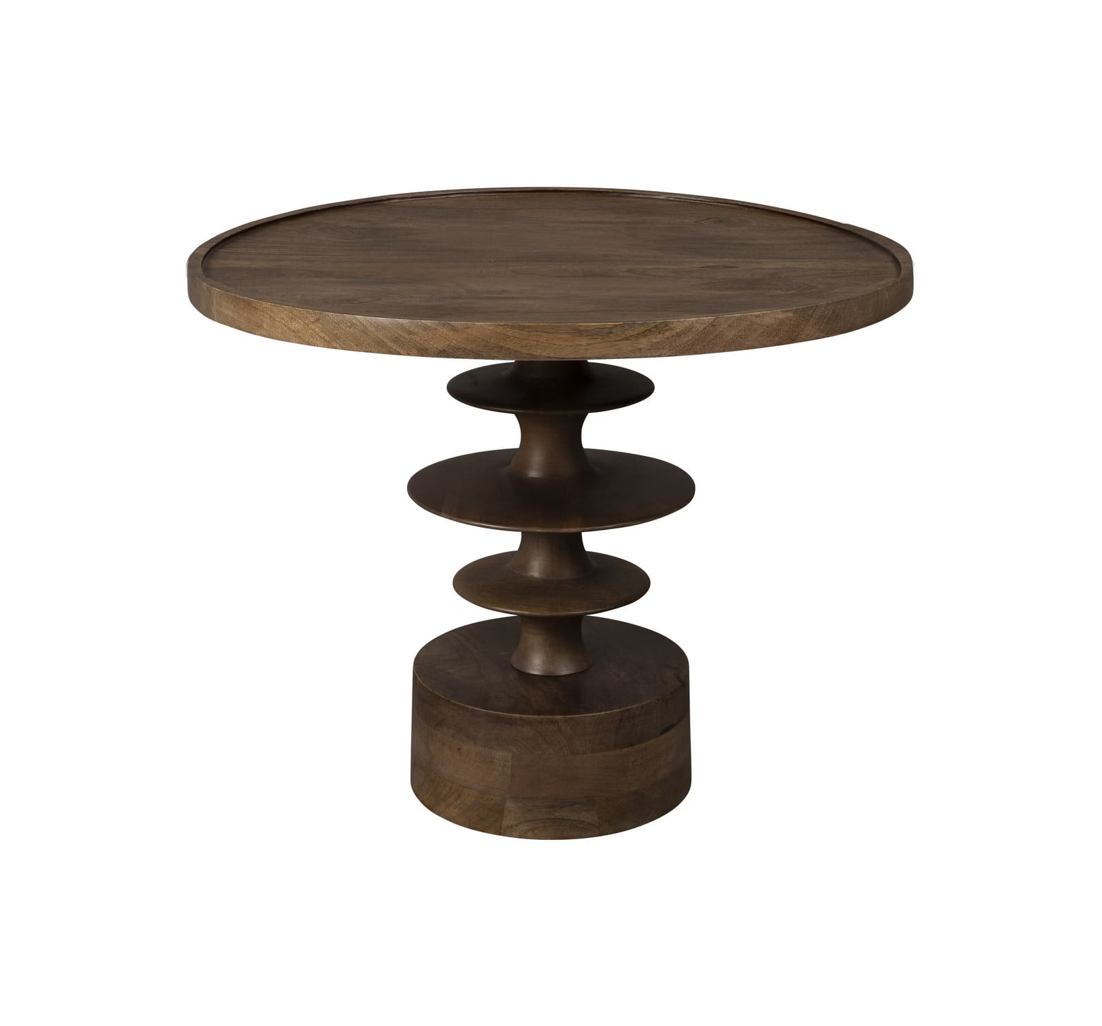 Dutchbone Ronde Salontafel Cath Mangohout - Bruin - Diameter: 66 cm