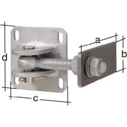 GAH, Zubehör Türbeschlag, Torband 170x60x120x120mm verzinkt