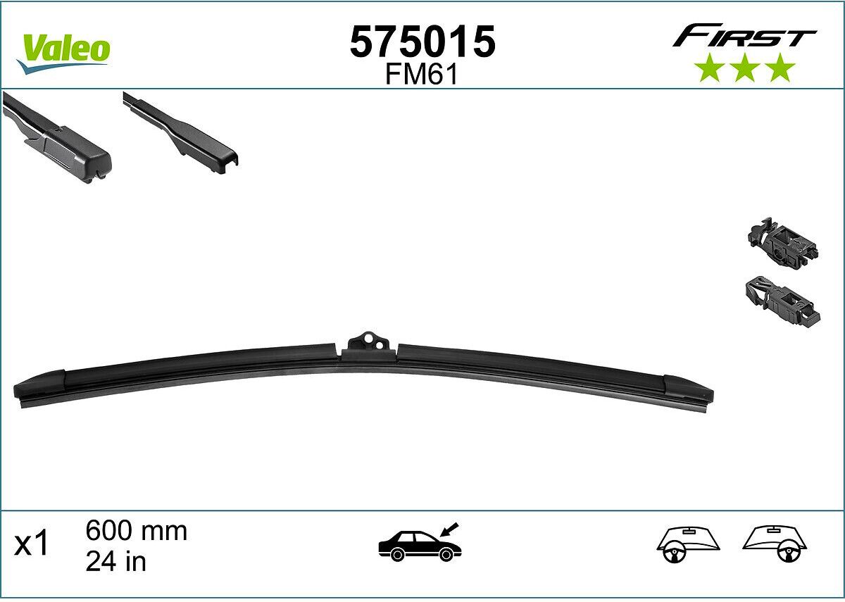 Pyyhkijänsulka Valeo First Blade 575015 600mm, Edessä, 1 Kappaletta
