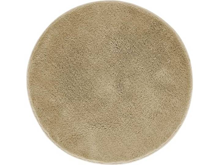 andiamo Badematte rutschfest Florida - Badezimmerteppich weich und flauschig - Badteppich rutschfest waschbar Duschvorleger Badvorleger für Badezimmer 60 cm rund Taupe