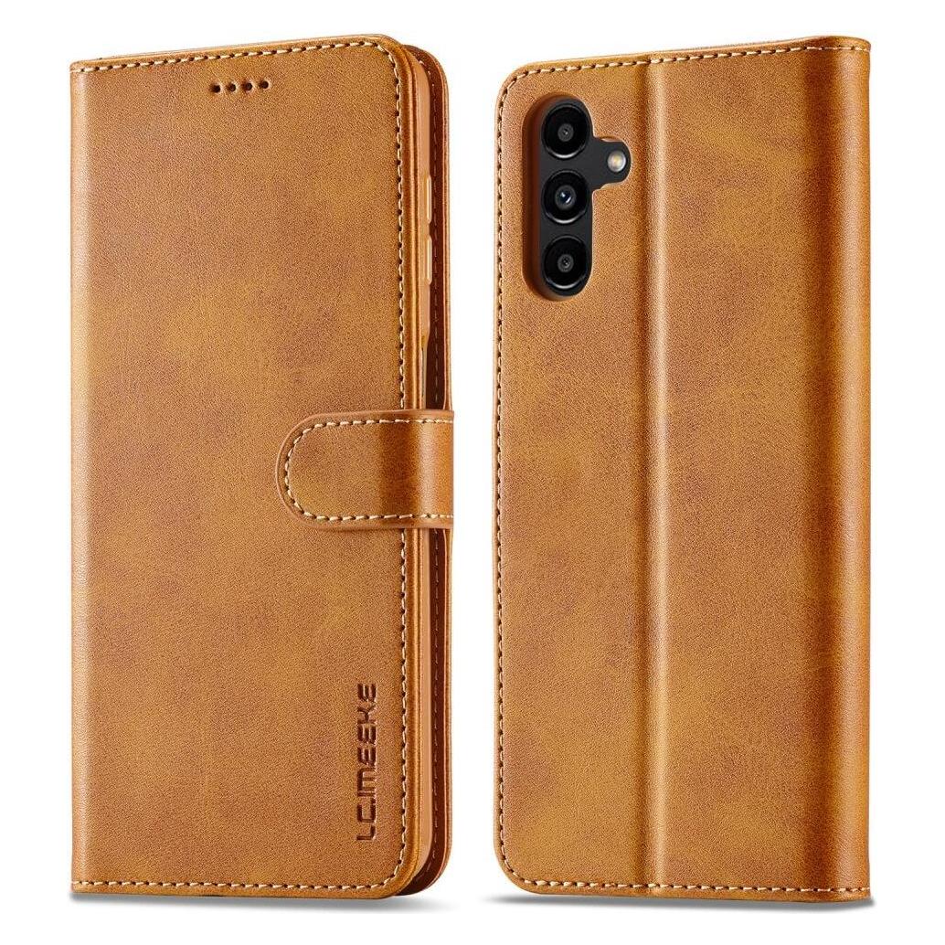 LC.Imeeke Galaxy A15 - Leder Etui Hülle hellbraun (Samsung Galaxy A15) (660169322D)
