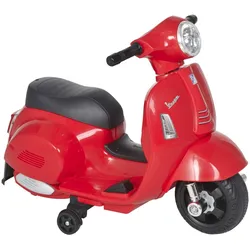 HOMCOM VESPA Elektromotorrad Kindermotorrad Elektrofahrzeug Rot