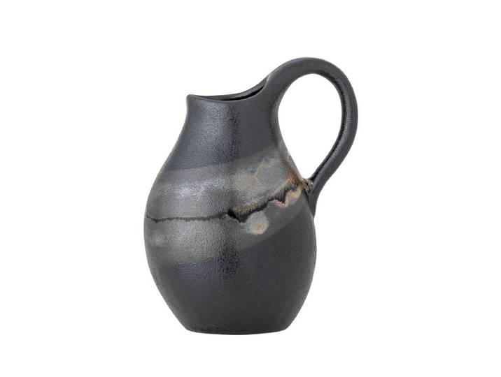 Vase ?Dark Alexa? ? aus Steingut - Schwarz - Luxusbetten24