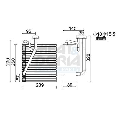 MEAT & DORIA Verdampfer, Klimaanlage 997035 für GMC Chrysler