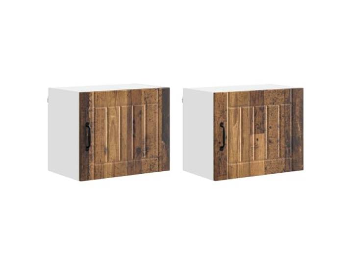 IBUQDDV Wandschrank Lucca 2 STK. Altholz Holzwerkstoff Paneel Geschirrspüler-Paneel,rechteckig,Innenbereich,minimalistisches Design,Holzwerkstoff Rahmen