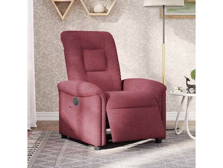 Fauteuil Releveur - ORVEL - Fauteuil inclinable électrique - Rouge bordeaux - Tissu 54155