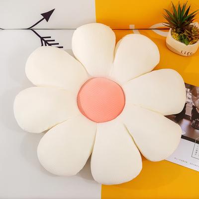 Lush Living Finds Pink Flower Pillow, Girly Room Decor Daisy Setting For Kids, Bedroom Bay Window Cushion white