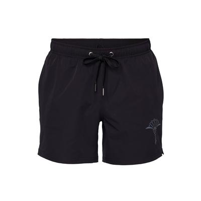 Badeshorts JOOP "Badeshorts Solid Cornflower Swimshorts", Herren, Gr. L, N-Gr, schwarz, Obermaterial: 100% Polyester PES., Badehosen Badeshorts