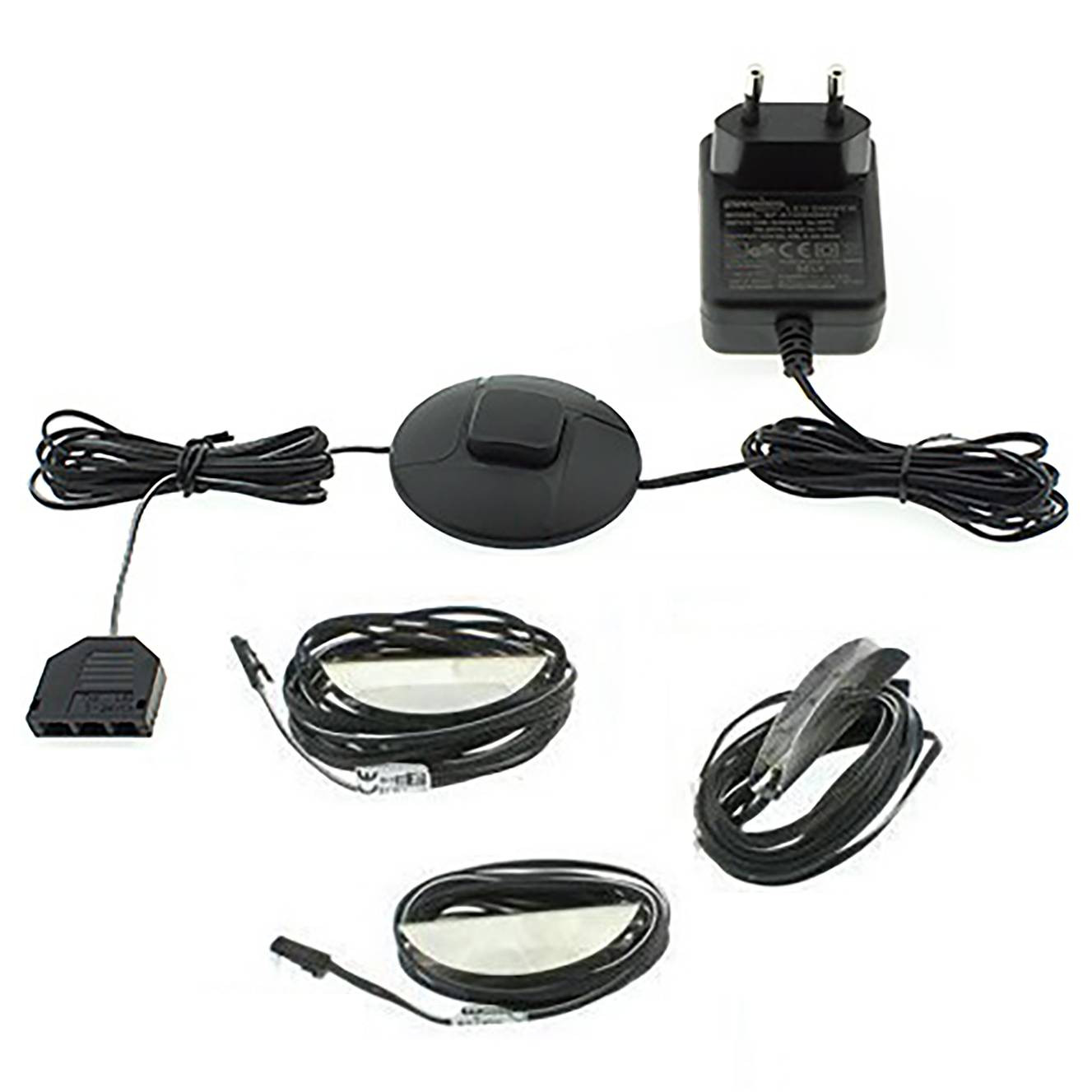 home24 LED-glasbodemverlichting zilver set van 3 kunststof