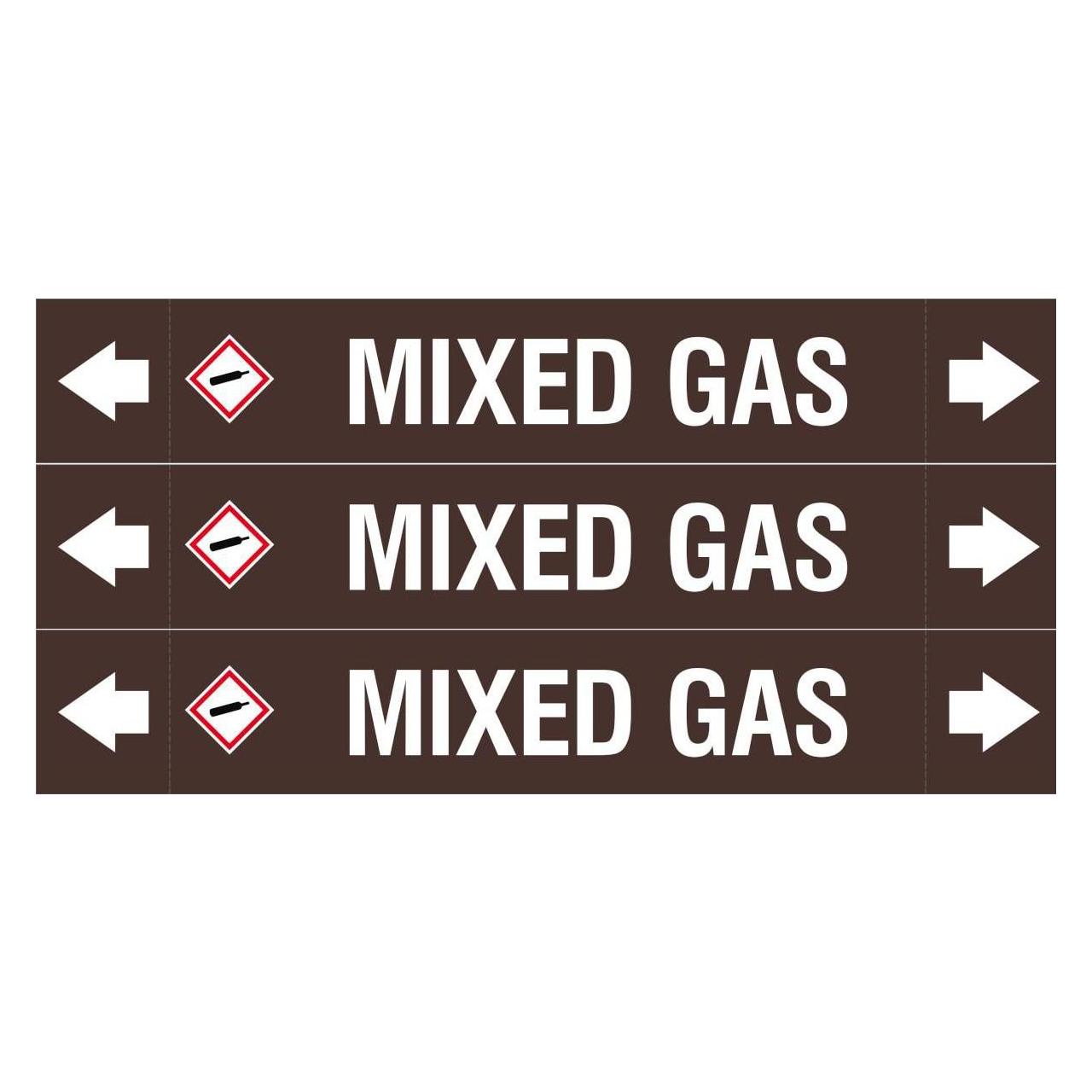Brady ASME - Rohrmarkierer - Mixed Gas (ASMEPM-37X230MM-MIXED GAS)